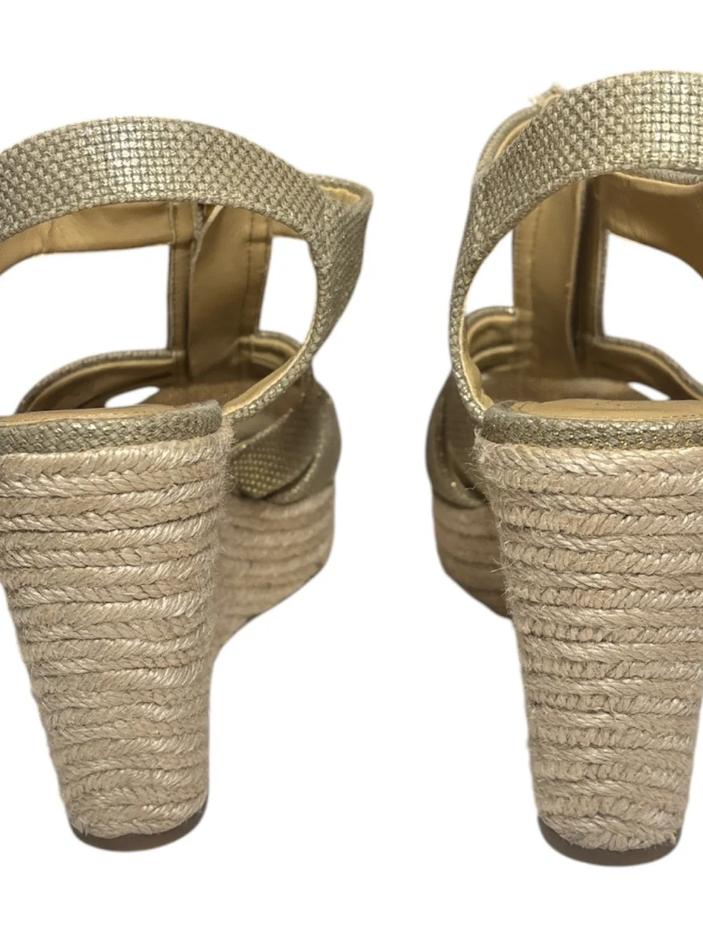MICHAEL Michael Kors Gold Berkeley Metallic Zip Wedge Sandals